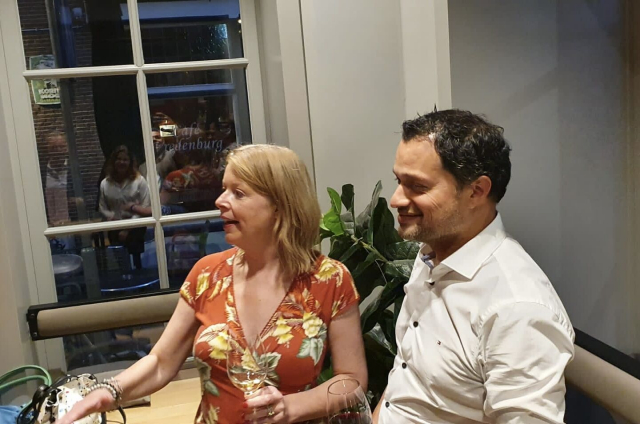 Olga Leever en Maurits Riton Logtenberg organiseren de netwerkbijeenkomst bij de Utrechter